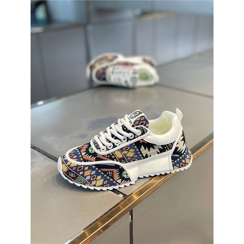 Summer Soft Bottom Lace-Up Cloth Dad Shoes - Men's Casual Leisure Sneakers
