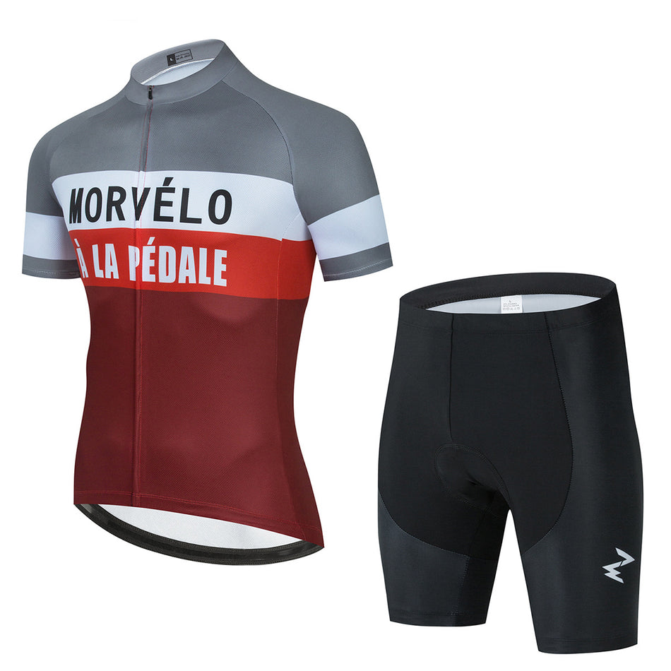 Men's Summer Cycling Jersey Suit - Breathable Short Sleeve Bicycle Sportswear Set