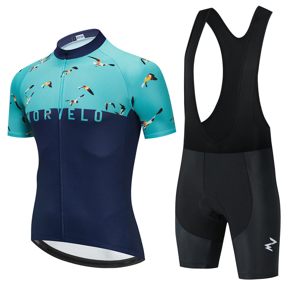 Men's Summer Cycling Jersey Suit - Breathable Short Sleeve Bicycle Sportswear Set