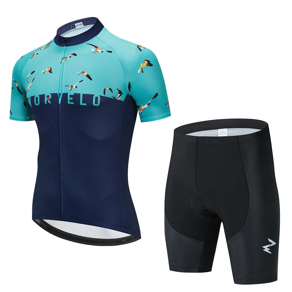 Men's Summer Cycling Jersey Suit - Breathable Short Sleeve Bicycle Sportswear Set