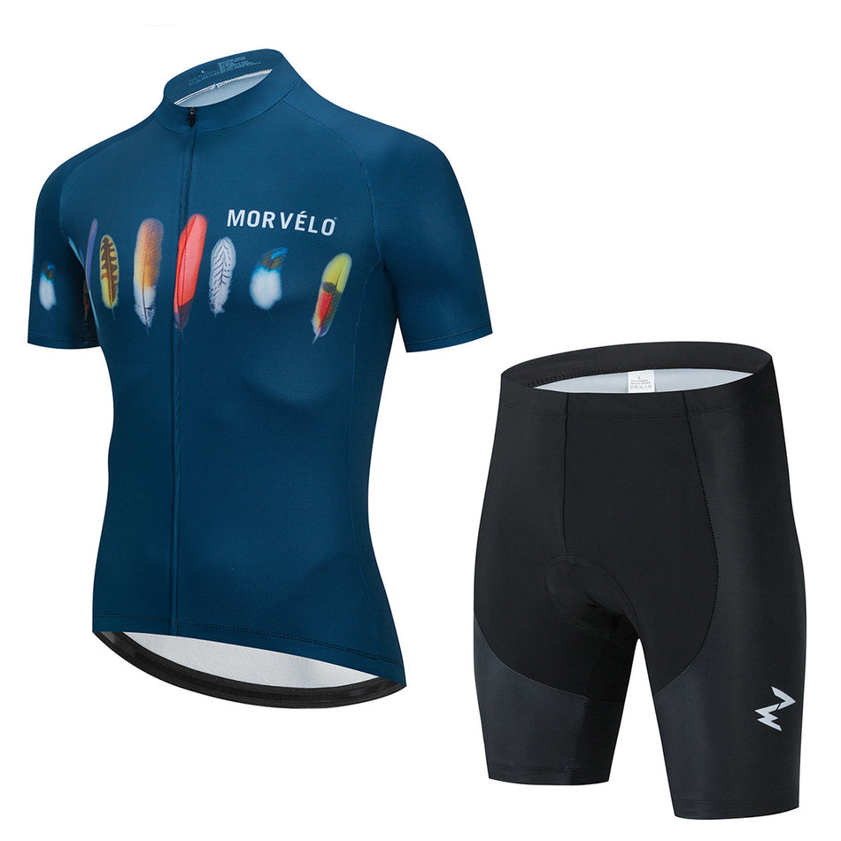 Men's Summer Cycling Jersey Suit - Breathable Short Sleeve Bicycle Sportswear Set