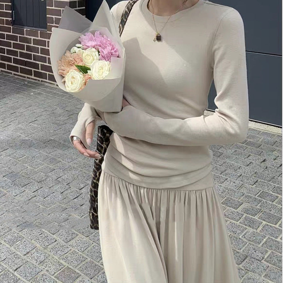 Women's Lapel Knitted Vest Skirt