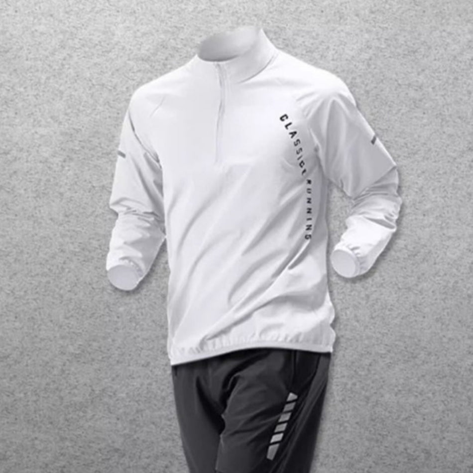 Men's 4-Piece Ice Silk Fitness Set - Quick Dry Summer Sportswear with Long Sleeve Shirt, Shorts & Pants