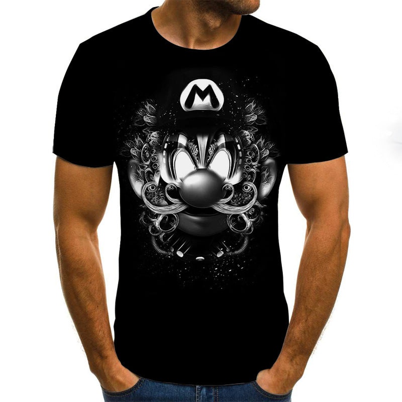 Men's Horror Skull 3D Print T-Shirt - Short Sleeve Graphic Tee
