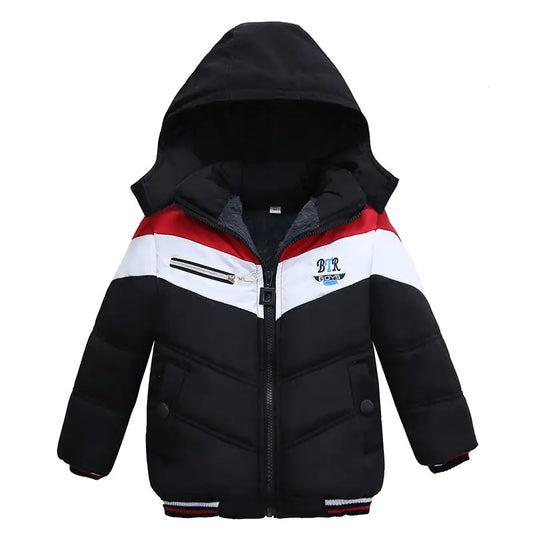 Boys' Long Sleeved Hooded Padded Jacket